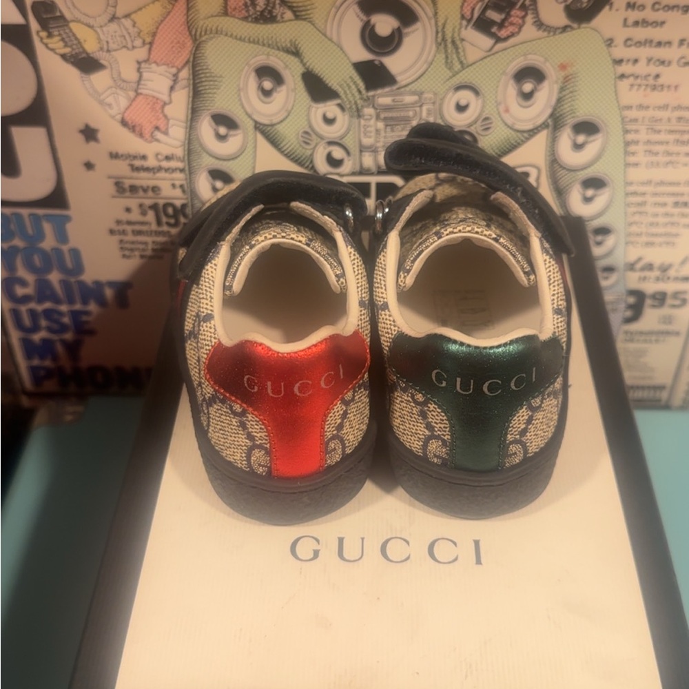 Gucci Kids Sneakers - Red and Green Accents